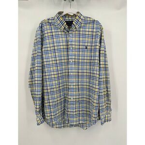 Ralph Lauren Mens Plaid Button Down Shirt Size L‎ Classic Fit Preppy Old Money